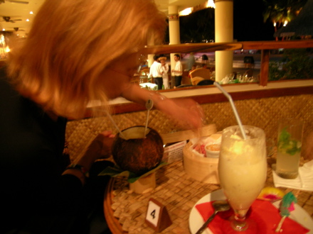 cocktail à base de lait de coco