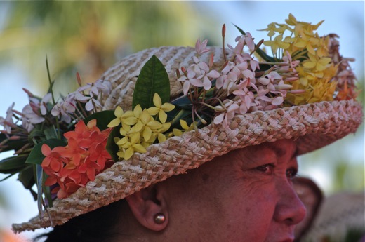 chapeau fleuri