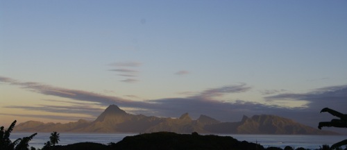 lever du jour sur Moorea