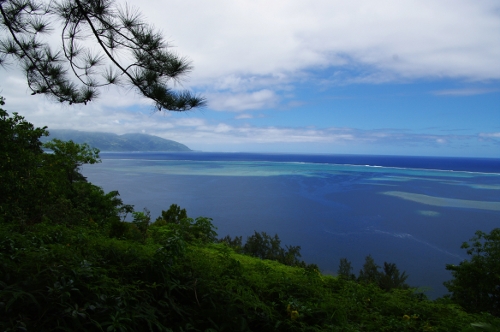 panorama sur le lagon et océan
