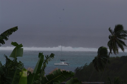 lagon vers l'hôtel Beachcomber