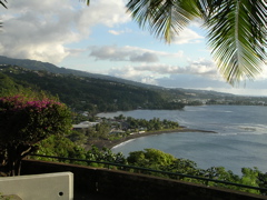 pointe du Tahara'a, vue sur la baie de Matavai