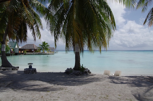 vue depuis mon bungalow-plage